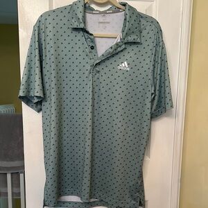 Adidas Men's Green Polo Shirt